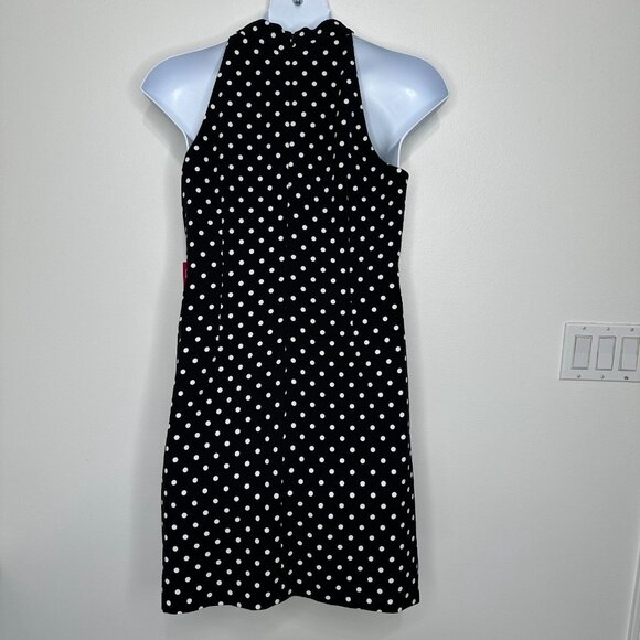 Vince Camuto Polka Dot Shift Dress Size 14 Black - Picture 2 of 14